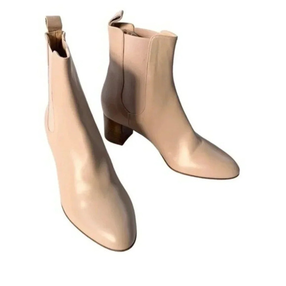 Kahmune Mila Leather Ankle Boot Bootie Light Pink Beige Size 40 NWT - Picture 10 of 13